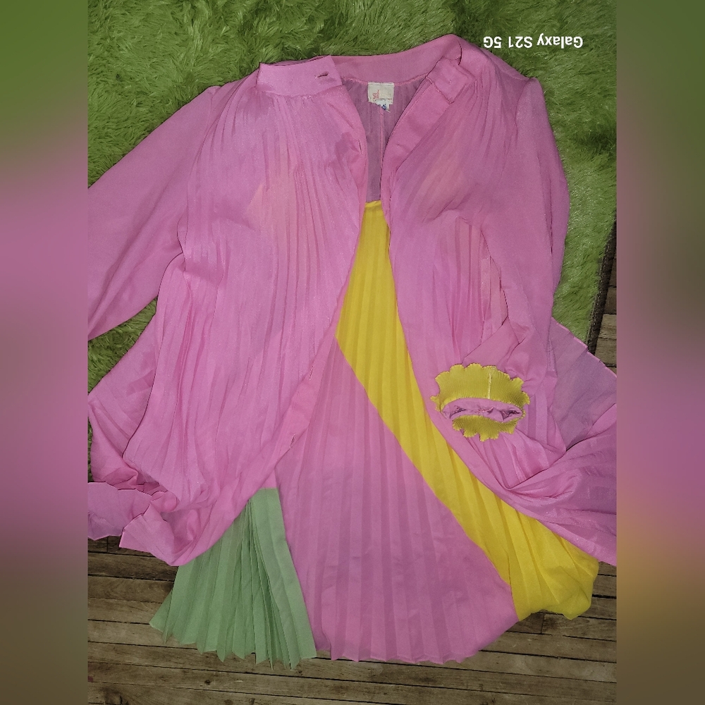 Rare Vintage Colorblock Nightgown set